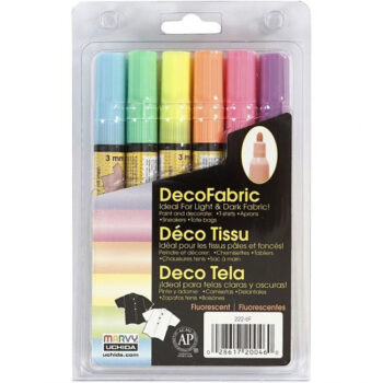 Deco tekstiilitussit neonvärit 6kpl 25098 tuotekuva1