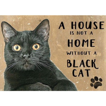 Musta kissa -peltikyltti tuotekuva1