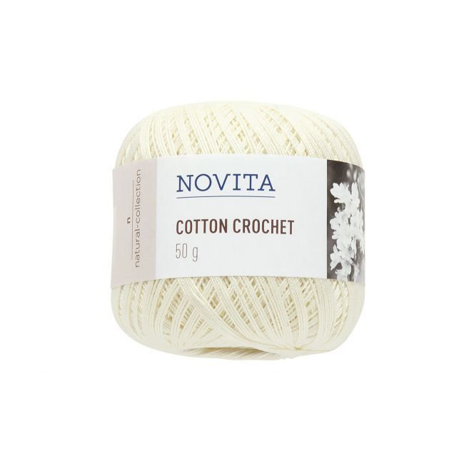 Novita Cotton Crochet luonnonvalkoinen 50g tuotekuva1