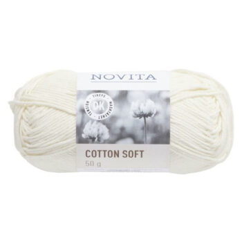 Novita Cotton Soft luonnonvalkoinen 50g tuotekuva1