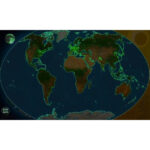 Pimeässä hohtava maailmankartta tuotekuva2
