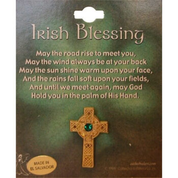 Pinssi, kulta, Irish Blessing risti T981 tuotekuva1