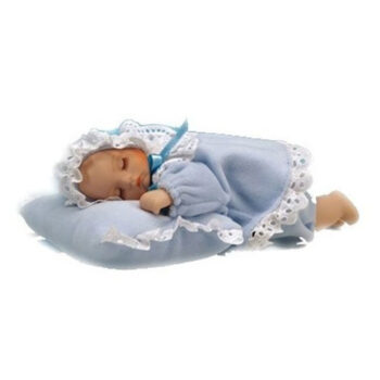Vauva tyynyllä -soittorasia sininen tuotekuva1