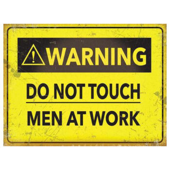 Warning Men At Work -peltikyltti tuotekuva1