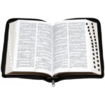 Raamattu, keskikoko, vetoketju, reunahakemisto, kultasyrjä, musta, RK, tuotekuva2