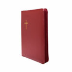 Raamattu, keskikoko, vetoketju, reunahakemisto, kultasyrjä, viininpunainen, RK tuotekuva3