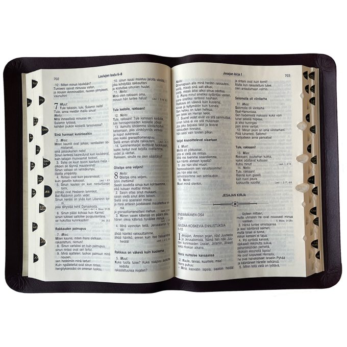 Raamattu, isotekstinen, reunahakemisto, viininpunainen, 92 tuotekuva2
