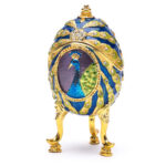 Emali/kultarasia Fabergé Riikinkukko 10cm tuotekuva1