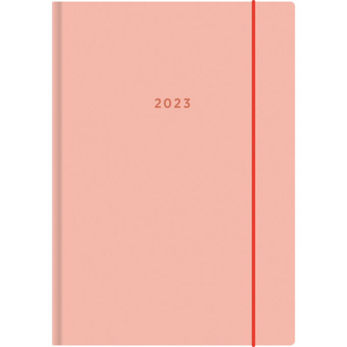 Color A5, persikka 2023 pöytäkalenteri tuotekuva1