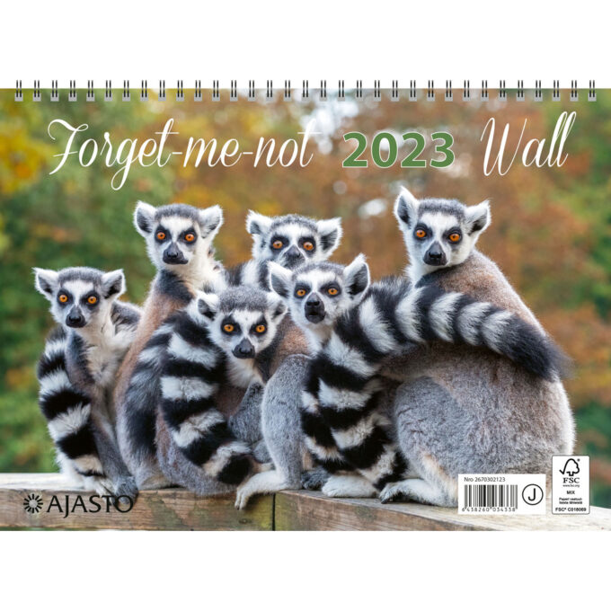 Forget-me-not-wall 2023 seinäkalenteri tuotekuva1