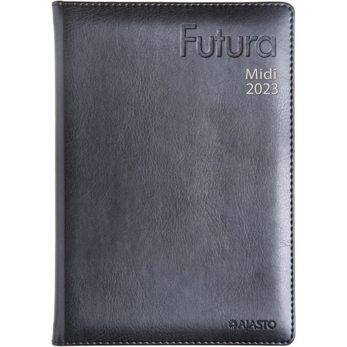 Futura Midi, musta 2023 pöytäkalenteri tuotekuva1
