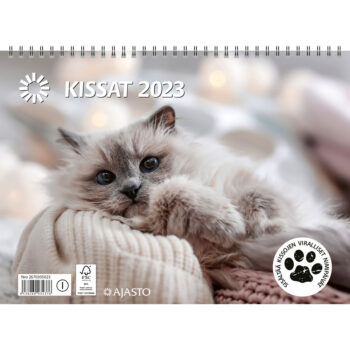 Kissat 2023 seinäkalenteri tuotekuva1