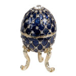 Emali/kultarasia Fabergé 6 cm sininen tuotekuva2
