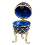 Emali/kultarasia Fabergé 6 cm sininen tuotekuva3