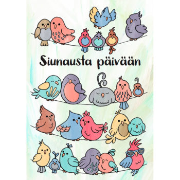 Postikortti, Siunausta päivään (linnut) HSPK208 tuotekuva1