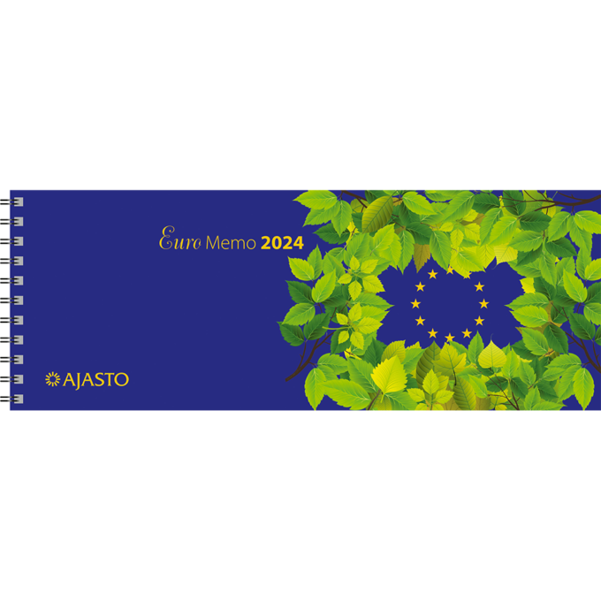 Euro Memo 2024, sininen (pöytäkalenteri) tuotekuva1