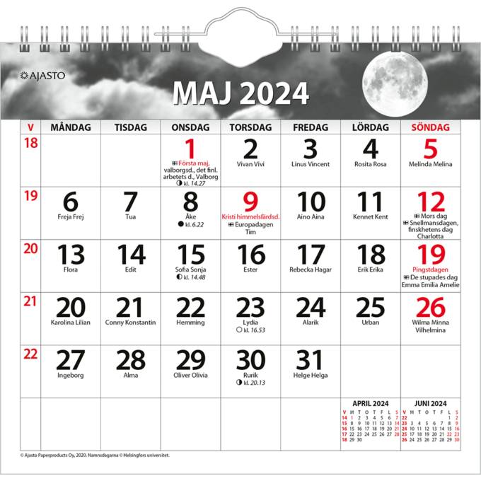 Luna 2024 (seinäkalenteri) tuotekuva4