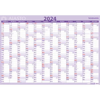 Seinämuistio 2024 (seinäkalenteri) tuotekuva1