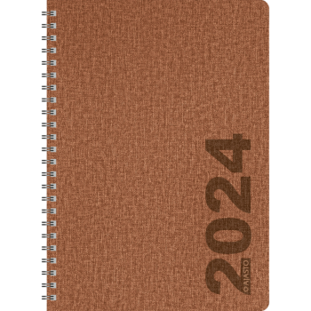 Wega Life 2024, ruskea (pöytäkalenteri) tuotekuva1