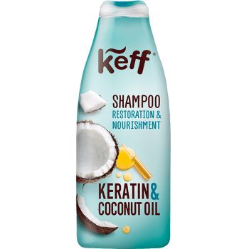 KEFF Keratiini & kookos shampoo 500 ml tuotekuva1