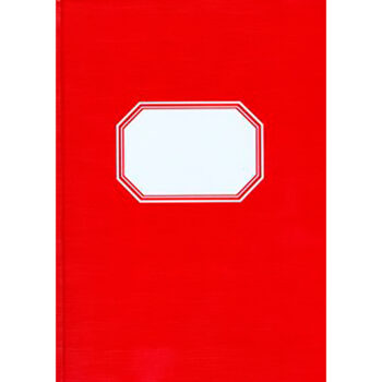 Konttorikirja (A4, 7x7 ruudut, 288 sivua, punakantinen, valk. etiketti) tuotekuva1
