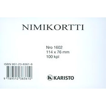 Nimikortti 1602 (100 kpl/pkt, 114x76 mm) tuotekuva1