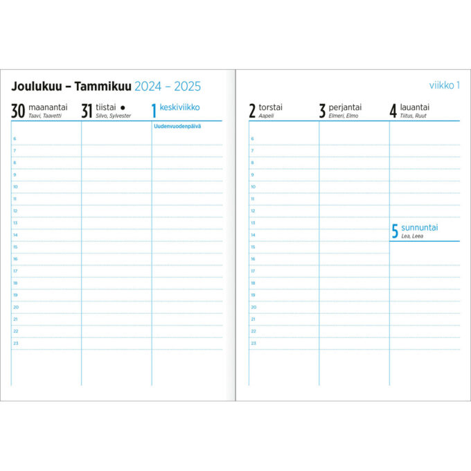 Color A6, sininen 2025 (taskukalenteri) tuotekuva2