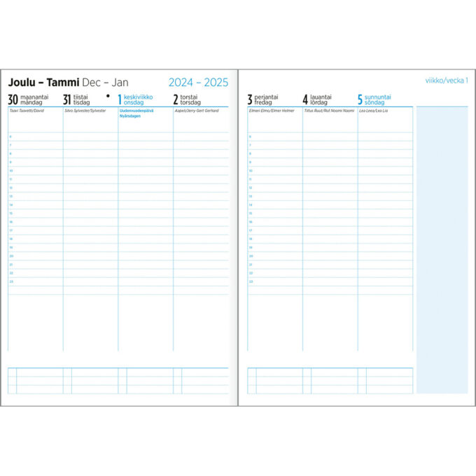 Color A5, sininen 2025 (pöytäkalenteri) tuotekuva2