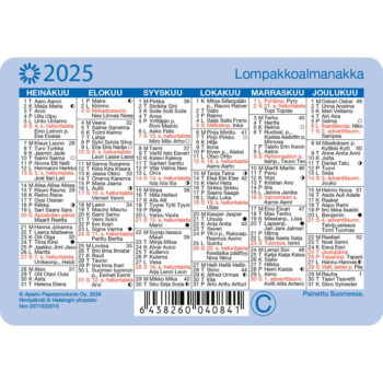 Lompakkoalmanakka 2025 tuotekuva2