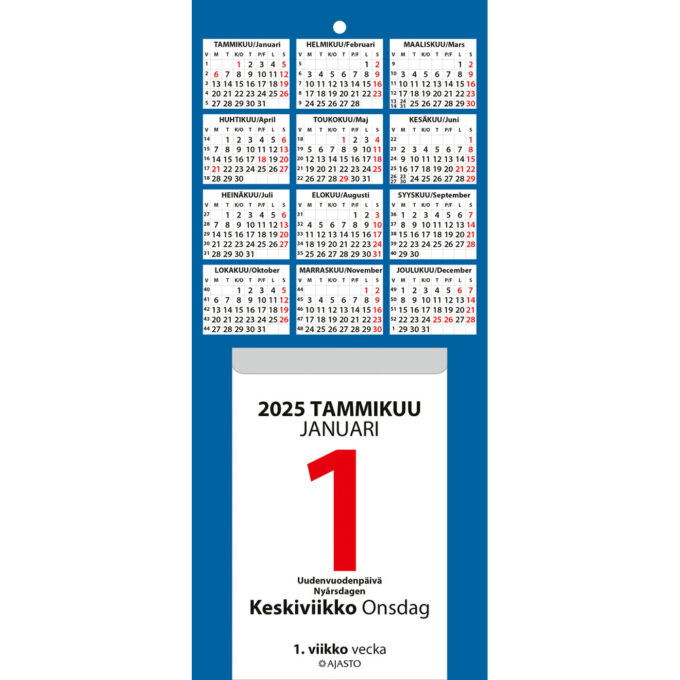 Päivälehtiö/Dagblock 2025 (seinäkalenteri) tuotekuva2